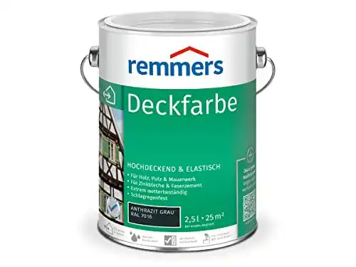 Holzschutzfarbe Remmers Deckfarbe anthrazitgrau (RAL 7016), 2,5 L