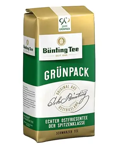 Bünting-Tee Bünting Tee Grünpack Echter Ostfriesentee, 5 x 500 g