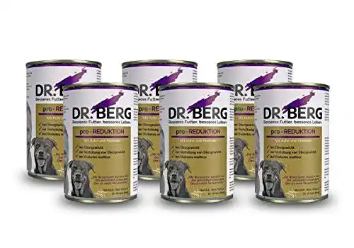 Diätfutter Hund Dr. Berg pro-REDUKTION Nassfutter, 6 x 400 g