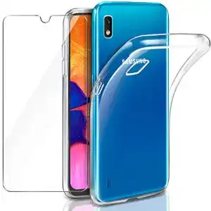 Samsung-Galaxy-A10-Hülle LeathLux Hülle mit Panzerglas