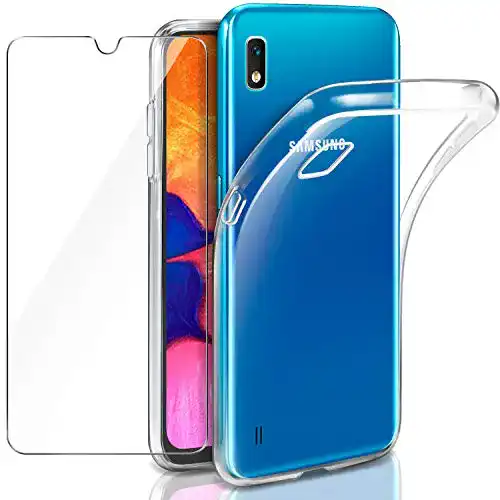 Samsung-Galaxy-A10-Hülle LeathLux Hülle mit Panzerglas