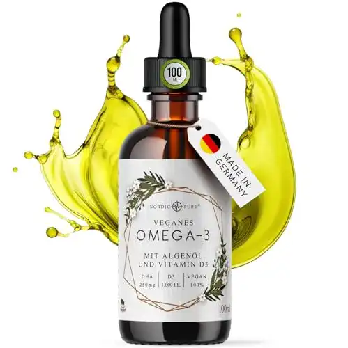 Mikroalgen Nordic Pure Omega 3 Algenöl Präparat 100 ml