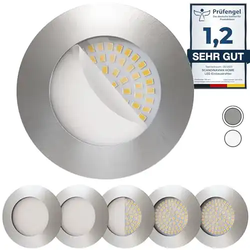 LED-Spot dimmbar Scandinavian home Lysea, 6er Set, 60-70mm