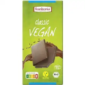 Vegane Schokolade frankonia CHOCOLAT BIO helle Vegan, 100 g