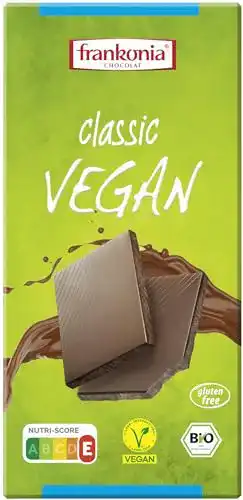 Vegane Schokolade frankonia CHOCOLAT BIO helle Vegan, 100 g