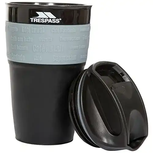 Faltbarer Kaffeebecher Trespass Kaffeebecher Pop Faltbarer, Black