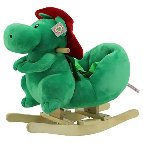 Schaukeltier Sweety Toys 9053 GRISU Plüsch Schaukelstuhl Drache