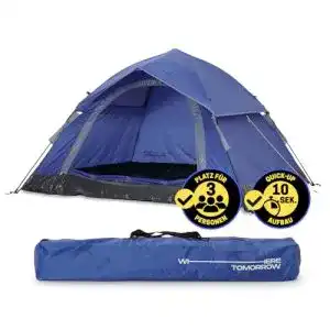 Wurfzelt Lumaland Outdoor leichtes Pop Up 3 Personen Zelt