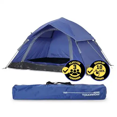 Wurfzelt Lumaland Outdoor leichtes Pop Up 3 Personen Zelt
