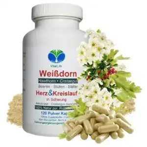 Weißdorn-Kapseln VitalLife WEISSDORN Weißdorn 120 Kapseln