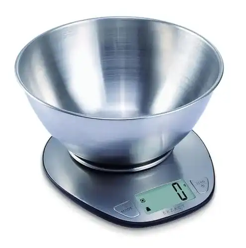 Küchenwaage Exzact mit Schüssel, große Anzeige, 5kg/11lb