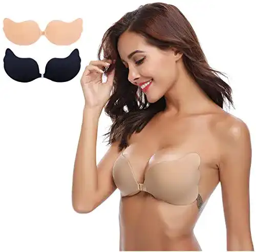 Rückenfreier BH LAVEH Sticky Bra, 2 Pack Atmungsaktive Trägerlos