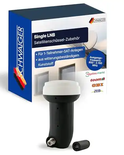 Die beste Schwaiger-LNB SCHWAIGER 272 Single LNB digital 1 Teilnehmer 2026 Test Bestseller Schwaiger-LNB SCHWAIGER 272 Single LNB digital 1 Teilnehmer