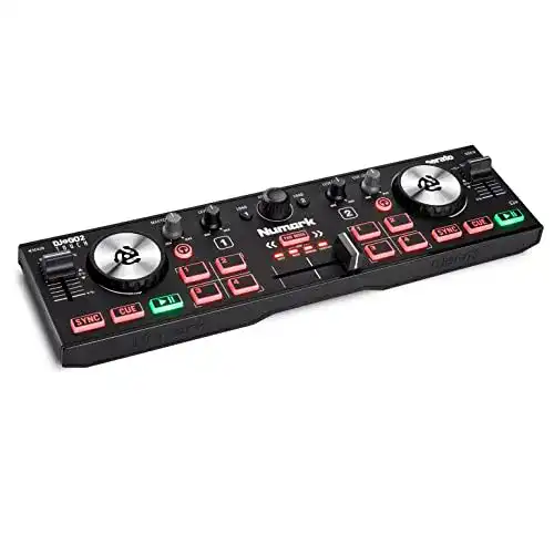 DJ-Controller Numark DJ2GO2 Touch, für unterwegs, 2-Deck USB