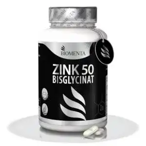 Zink BIOMENTA 50 mg, vegan, Bisglycinat hochdosiert mit 25 mg