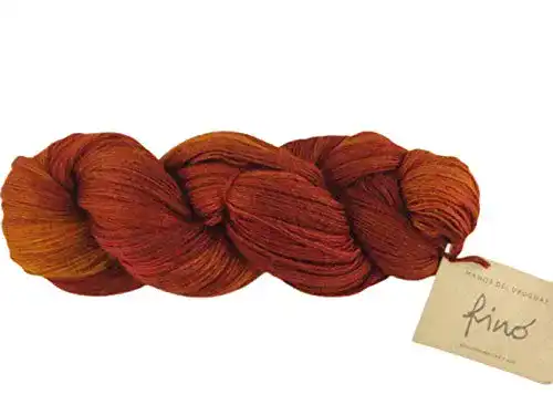 Handgefärbte Wolle Manos del Uruguay Silk Blend Fino 6362 Rust
