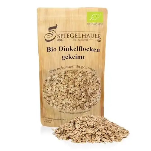 Dinkelflocken Bäckerei Spiegelhauer Bio gekeimte 1 kg geflockt