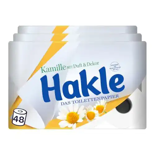 Toilettenpapier 3-lagig Hakle Toilettenpapier Kamille, 48 Rollen