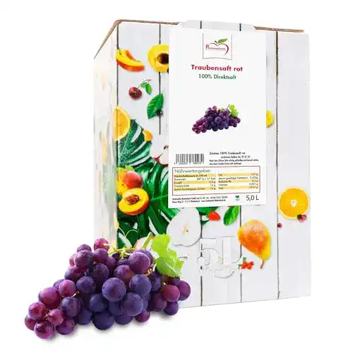 Roter Traubensaft Pfannenschwarz Fruchtsaft Manufaktur 5 L