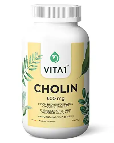 Die beste Cholin VITA 1 600 mg, 60 Kapseln (Monatspackung) 2026 Test Bestseller Cholin VITA 1 600 mg, 60 Kapseln (Monatspackung)