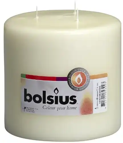 Bolsius-Kerzen bolsius Multi-Wick Kerze, Paraffin Wachs, Elfenbein