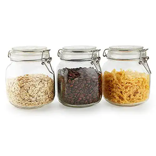 Vorratsgläser ComSaf 1L Luftdichtes Vorratsglas Eckig 3er-Set