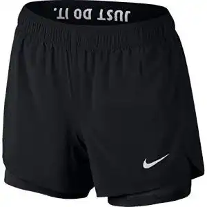 Nike-Shorts Damen Nike Damen Flex 2in1 Trainingsshorts, Schwarz