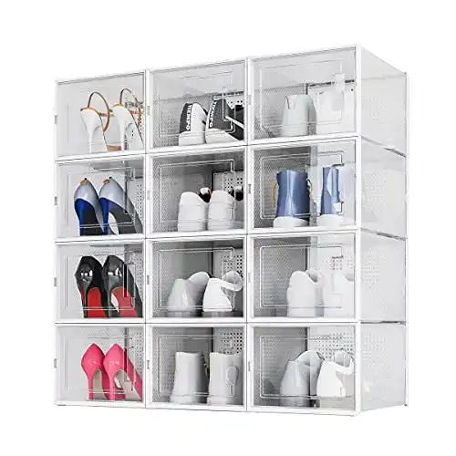 Schuhbox Meerveil Stapelbar Transparent, 12er Set