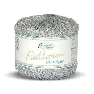 Glitzerwolle Rellana Pailletten Beilaufgarn, 25 Gramm = 325 Meter