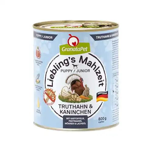 Welpen-Nassfutter GranataPet Liebling’s Mahlzeit Junior, 6 x 800 g