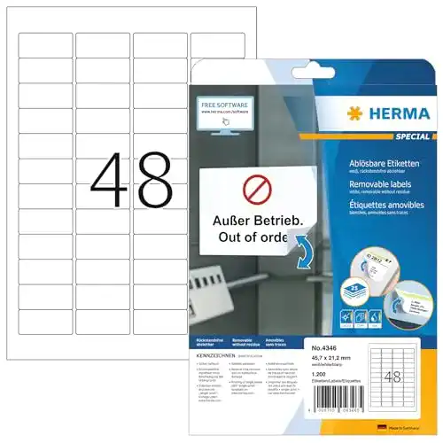 Herma-Etiketten HERMA 4346 Universal Etiketten DIN A4 ablösbar