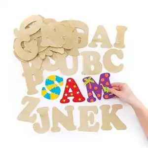 Holzbuchstaben Baker Ross Große Buchstaben aus Holz 52 Stück