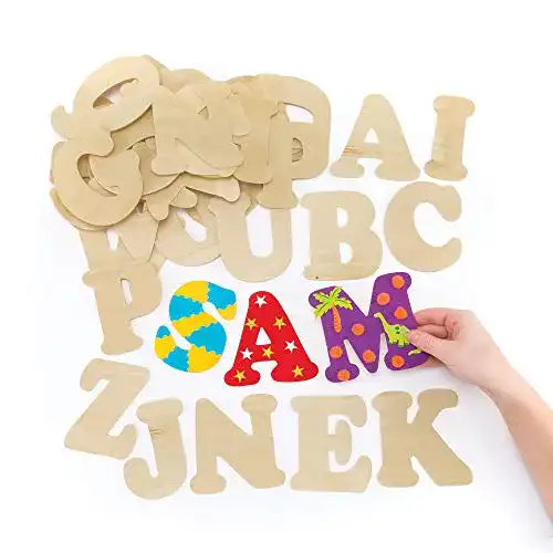 Holzbuchstaben Baker Ross Große Buchstaben aus Holz 52 Stück