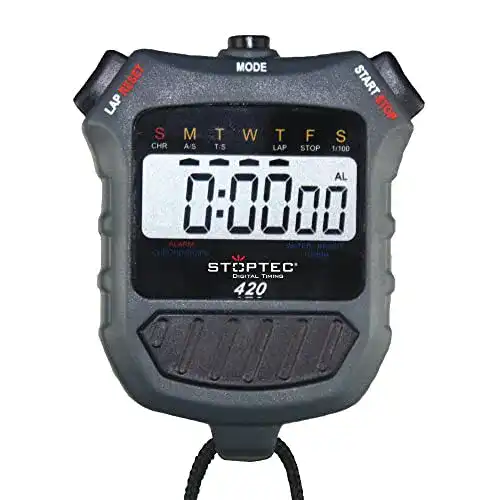 Stoppuhr Stoptec 420 – Digital Profi mit Druckpunktmechanik