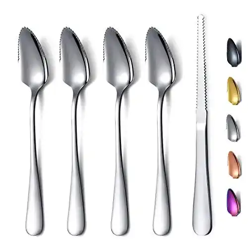 Grapefruitlöffel HOMQUEN 5-Teiliges Set, gezackte Kanten