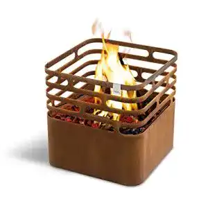 Feuerkorb höfats – Cube – Feuerschale Corten-Stahl – Rost-Optik