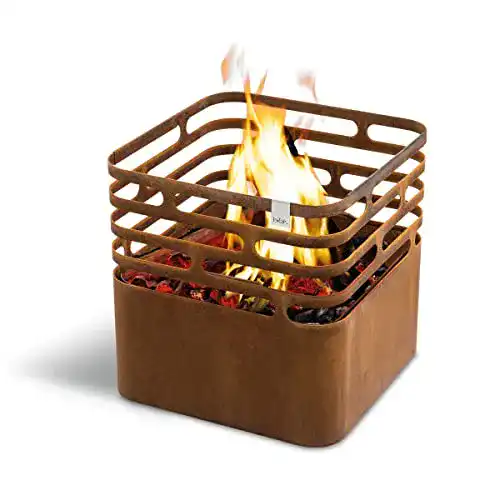 Feuerkorb höfats – Cube – Feuerschale Corten-Stahl – Rost-Optik