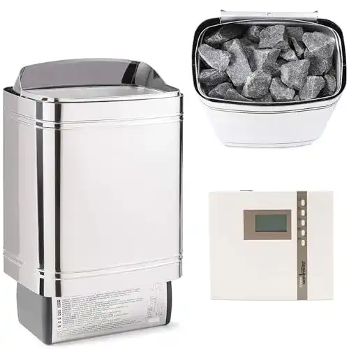 Saunaofen 9 kW time4wellness Sauna-Set Sentiotec Nordex II