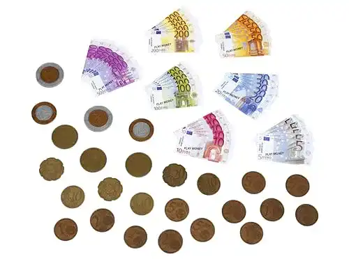 Spielgeld Klein Theo 9612 Euro- I 35 Scheine und 25 Münzen