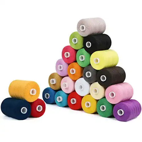Maschinenstickgarn Curtzy Nähgarn Set Polyester Nähgarn 24 STK