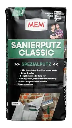 Innenputz MEM 30822559 Sanierputz Classic 25 kg weiss