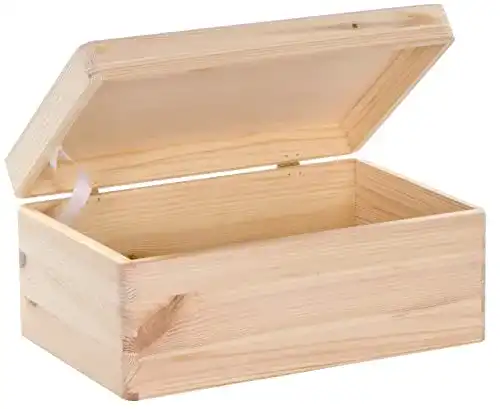 Holzkiste LAUBLUST mit Deckel 30x20x14cm, Natur, FSC®