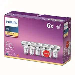 LED-Lampen Philips LEDclassic Lampe ersetzt 50W, GU10, 6-er Pack