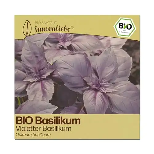 Basilikum-Samen Samenliebe, alte Sorte Violett, 500 Samen