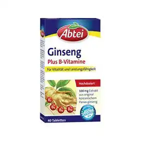 Ginseng-Kapseln Abtei Ginseng Plus B-Vitamine, 40 Tabletten