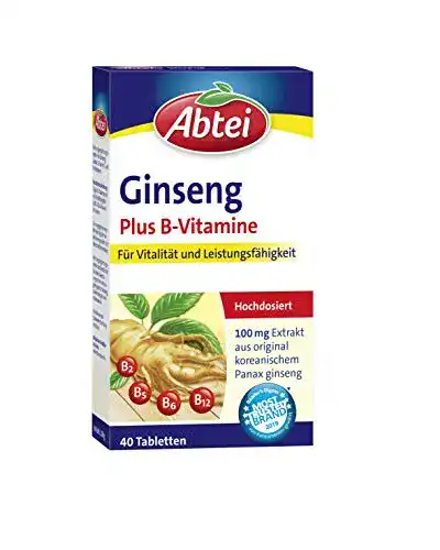Ginseng-Kapseln Abtei Ginseng Plus B-Vitamine, 40 Tabletten