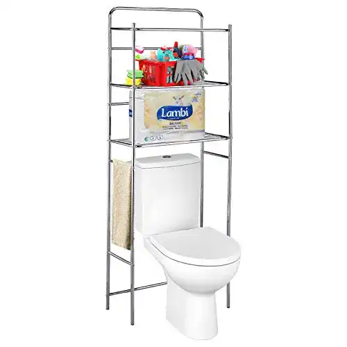 Toilettenregale Tatkraft Tanken, 13292, 3 Ablagen, Rostfrei