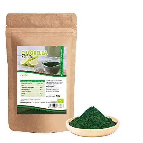 Chlorella-Pulver Mynatura Bio Chlorella Algen Pulver 250g