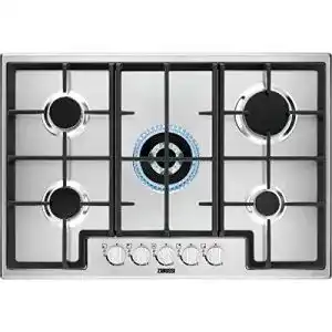 Gaskochfeld 5-flammig Zanussi ZGH76524XS, Frontbedienung