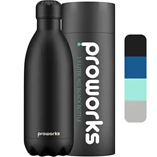 Edelstahl-Trinkflasche 1,5 Liter Proworks Edelstahl Isolierflasche